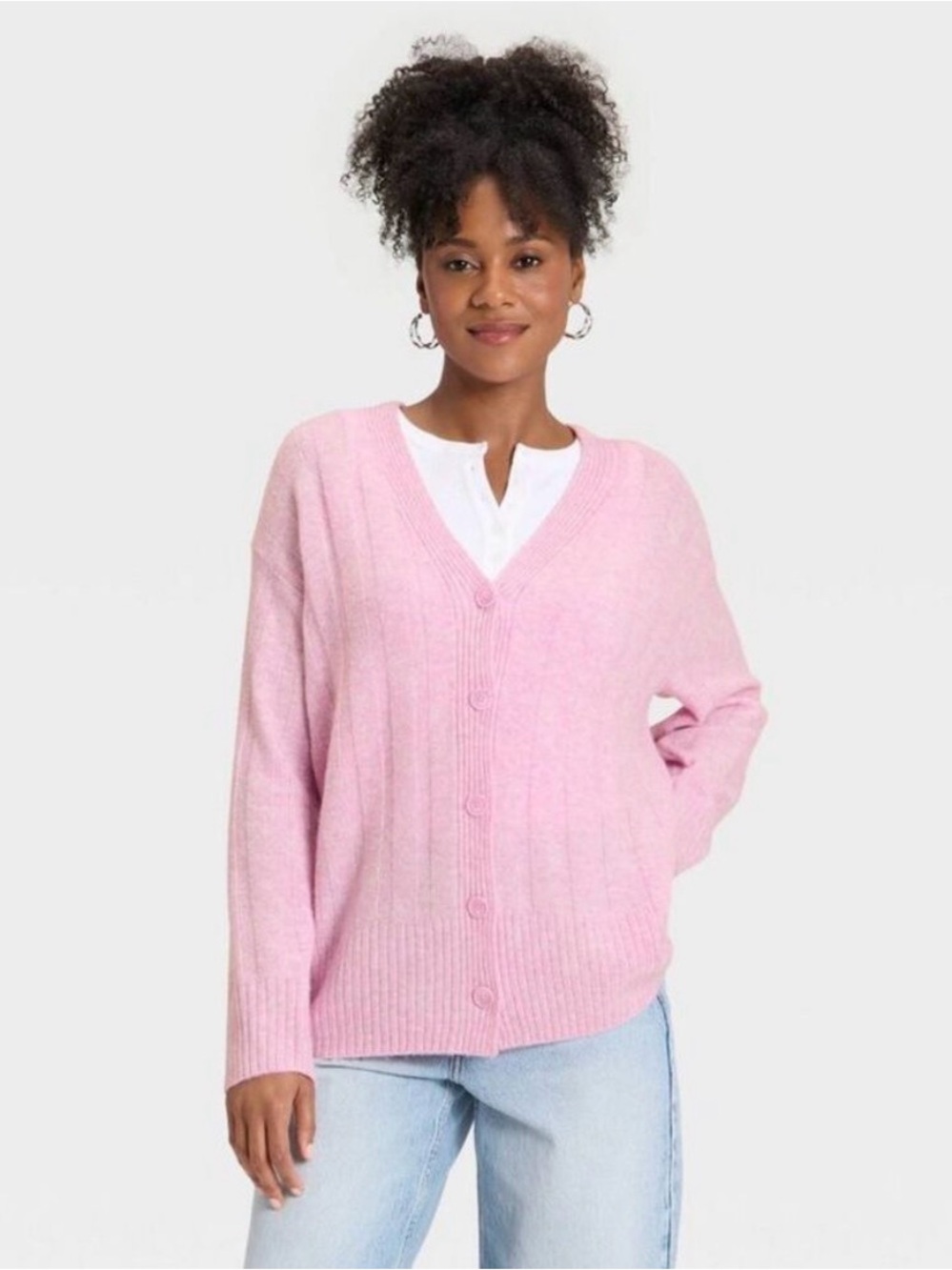 🌸UNIVERSAL THREAD PINK OVERSIZED CARDIGAN SWEATER SIZE MEDIUM🌸